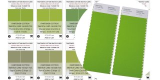 PANTONE ® COTTON SWATCH CARD in 2801 COLORI UNICI, doppio s...